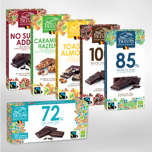 Organic and Fairtrade chocolate bars