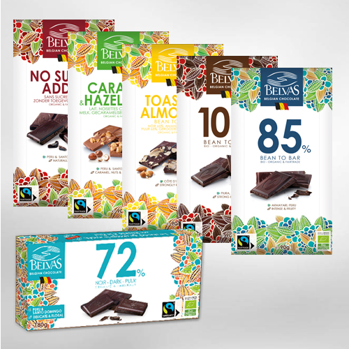 Organic and Fairtrade chocolate bars