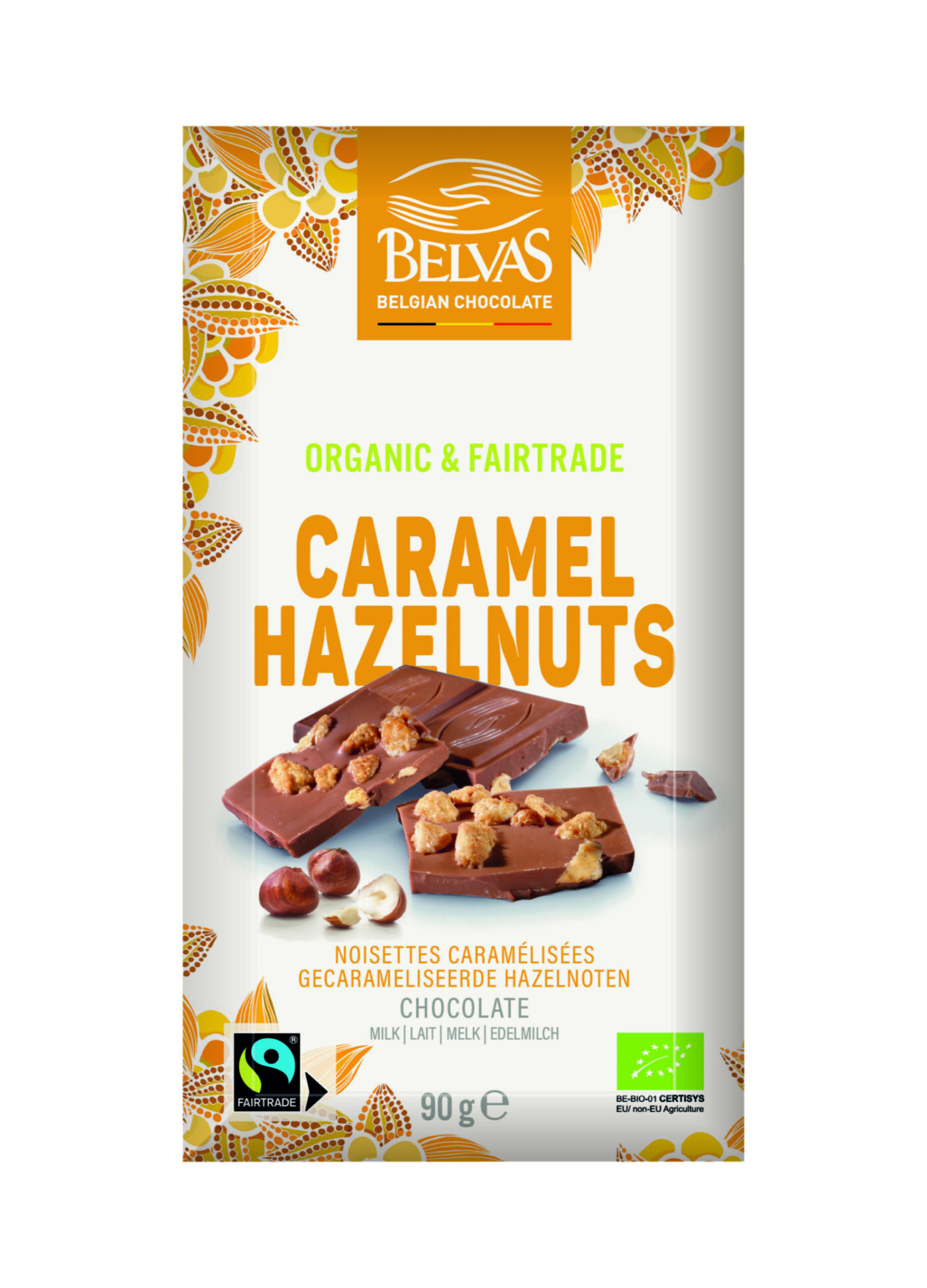 Tablette Chocolat au lait aux noisettes caramélisées (90g)